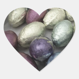 'Vintag Ostern' Herzklammern Herz-Aufkleber
