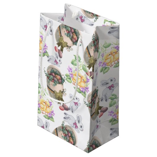 Vintag Ostern Kleine Geschenktüte (Rückseite Schrägansicht)