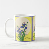Vintag Ostern, Lila Garten Iris Blume Kaffeetasse (Links)