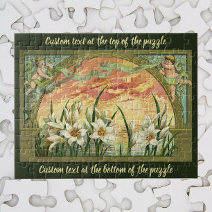 Vintag Ostern Lilies Sunrise und Viktorianische En Puzzle