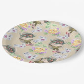 Vintag Ostern Pappteller (Schrägansicht)