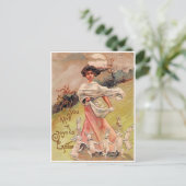 Vintag Ostern Postkarte (Stehend Vorderseite)