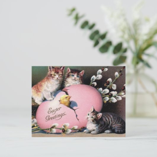 Vintag Ostern Postkarte (Stehend Vorderseite)