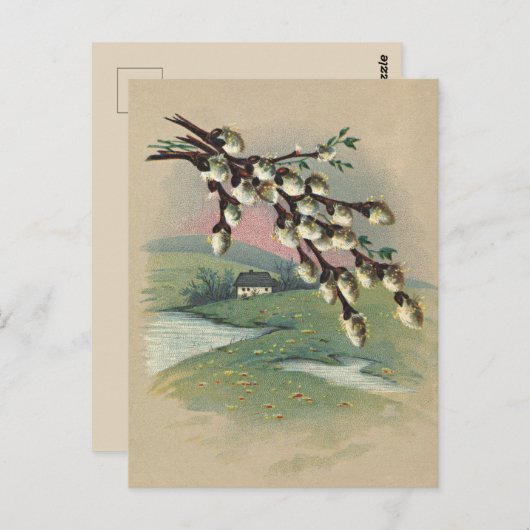 Vintag Ostern Postkarte (Vorne/Hinten)