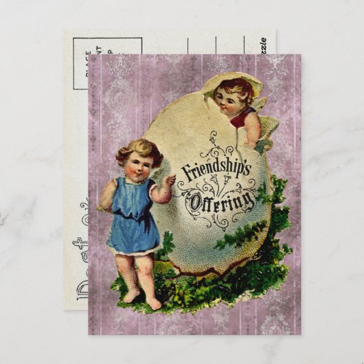 Vintag Ostern Postkarte (Vorne/Hinten)