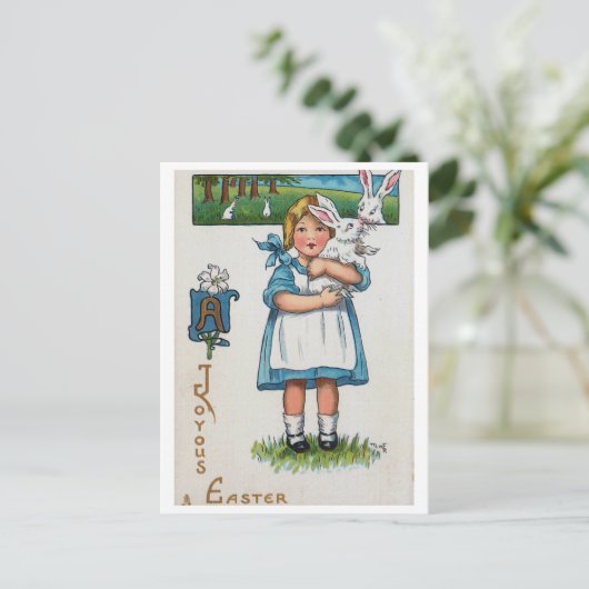 Vintag Ostern Postkarte (Stehend Vorderseite)