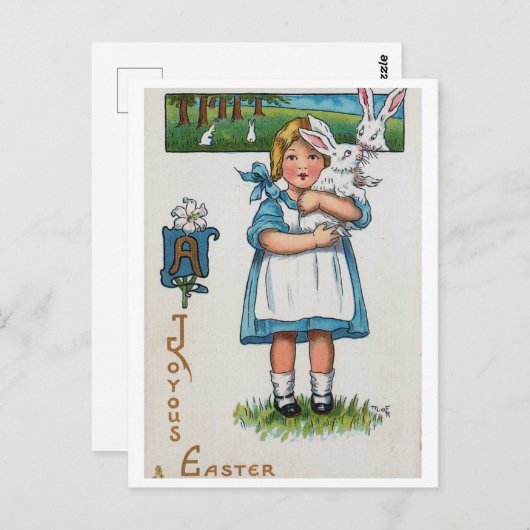 Vintag Ostern Postkarte (Vorne/Hinten)