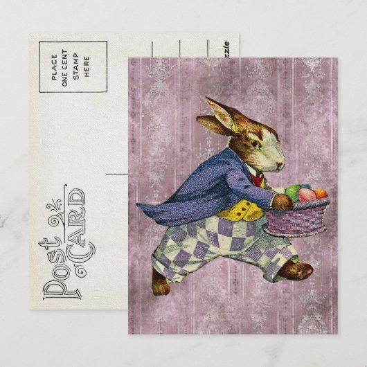 Vintag Ostern Postkarte (Vorne/Hinten)