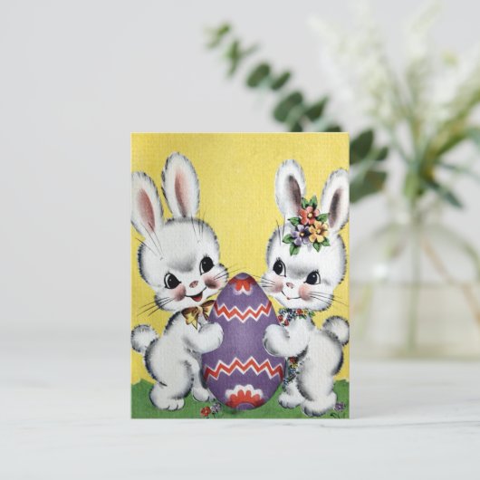 Vintag Ostern Postkarte (Stehend Vorderseite)