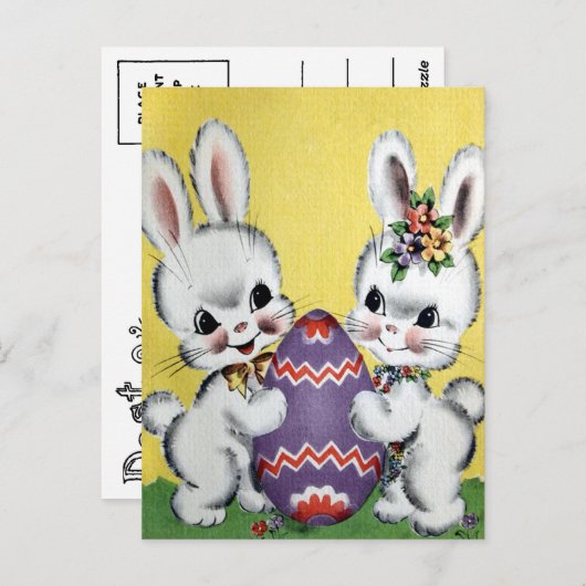 Vintag Ostern Postkarte (Vorne/Hinten)