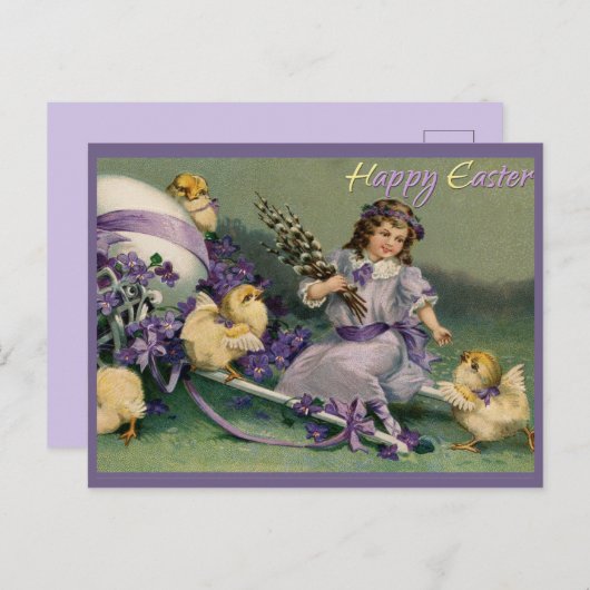 Vintag Ostern Postkarte (Vorne/Hinten)