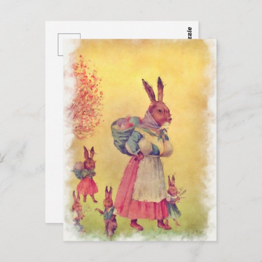 Vintag Ostern Postkarte (Vorne/Hinten)