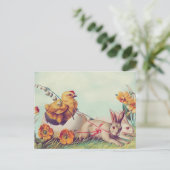 Vintag Ostern Postkarte (Stehend Vorderseite)