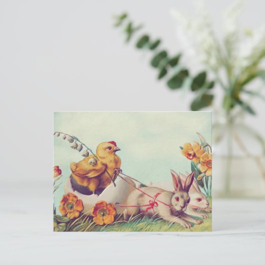 Vintag Ostern Postkarte (Stehend Vorderseite)