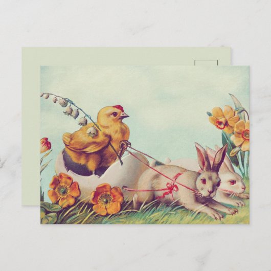 Vintag Ostern Postkarte (Vorne/Hinten)
