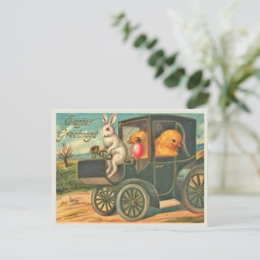 Vintag Ostern Postkarte (Stehend Vorderseite)