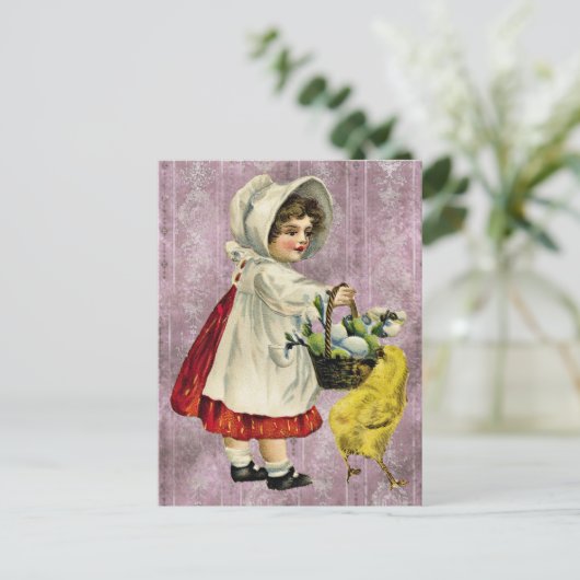 Vintag Ostern Postkarte (Stehend Vorderseite)