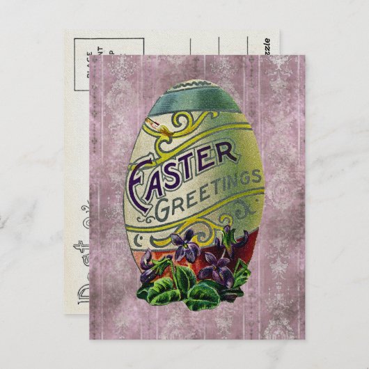 Vintag Ostern Postkarte (Vorne/Hinten)