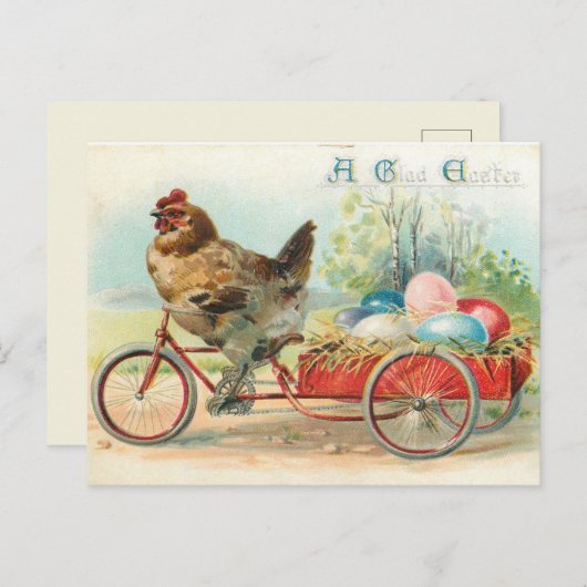 Vintag Ostern Postkarte (Vorne/Hinten)