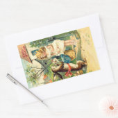 Vintag: Ostern - Rechteckiger Aufkleber (Umschlag)