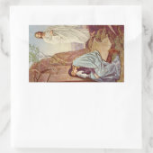 Vintag: Ostern - Rechteckiger Aufkleber (Tasche)