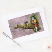 Vintag Ostern Rechteckiger Aufkleber (Umschlag)