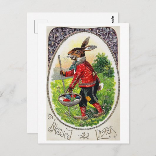 Vintag Ostern Sonniges Ei Postkarte (Vorne/Hinten)