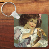 Vintag Ostern, Viktorianische Kanincheneier Schlüsselanhänger (Vorderseite)