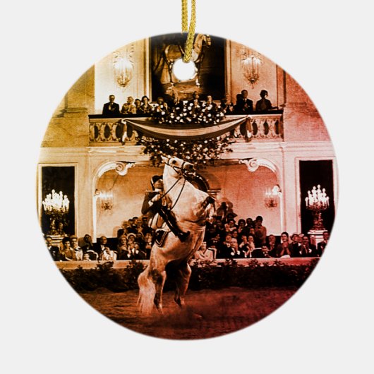 Vintag Österreich Wien Spanischer Courbette Keramik Ornament (Vorne)