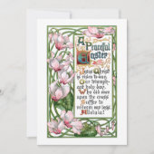 Vintag Osterreligiöses Hymn und Cyclamen Feiertagskarte (Vorderseite)