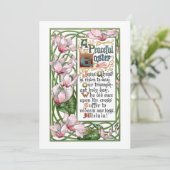 Vintag Osterreligiöses Hymn und Cyclamen Feiertagskarte (Stehend Vorderseite)