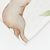 Vintag Osterrosa Kaninchenmuster Fleecedecke (Ecke)