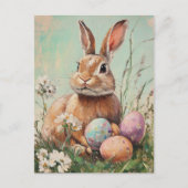 Vintag Ostersonnige Malerei Postkarte (Vorderseite)