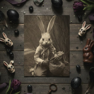 Vintag Ostersonntag Beängstigend Postkarte