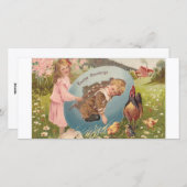 Vintag-OsterViktorianische Girl & Boy Feiertagskarte (Vorne/Hinten)