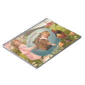 Vintag-OsterViktorianische Girl & Boy Notizblock (Linke Seite)