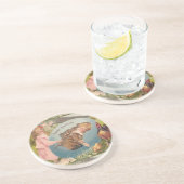 Vintag-OsterViktorianische Girl & Boy Sandstein Untersetzer (Seite)