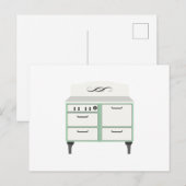 Vintag Oven Postkarte (Vorne/Hinten)