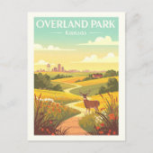 Vintag Overland Park Kansas Postkarte (Vorderseite)