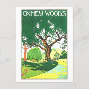Vintag Oxhey Woods Travel Postkarte