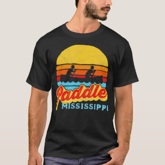Vintag Paddle Mississippi Kanufahrt Retro Sun T-Shirt