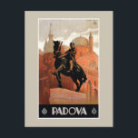 Vintag Padua Padova Italienische Reise Postkarte<br><div class="desc">Retouchiert und restauriert aus einem Vintage-Reise-Werbeplakat.
 Padua (italienisch: Padova) ist eine Stadt in Venetien,  Norditalien. Es ist die Hauptstadt der Provinz Padua und das Wirtschafts- und Kommunikationszentrum der Region.</div>