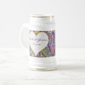 Vintag Paisley Bierglas (Vorderseite Links)