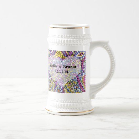 Vintag Paisley Bierglas (Rechts)