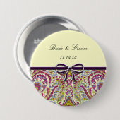 Vintag Paisley Button (Vorne & Hinten)