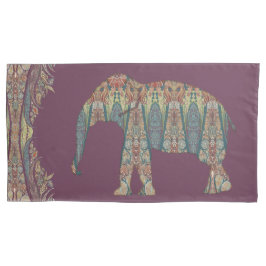 Vintag Paisley Elephant Lila Boho Chic Kaschmir Kissenbezug