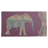 Vintag Paisley Elephant Lila Boho Chic Kaschmir Kissenbezug (Vorderseite-Rechts)