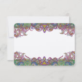 Vintag Paisley Honeysuckle Damask Wedding UAWG RSVP Karte (Rückseite)