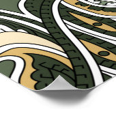 Vintag Paisley orientalisches Muster Nahtlos p Poster (Ecke)