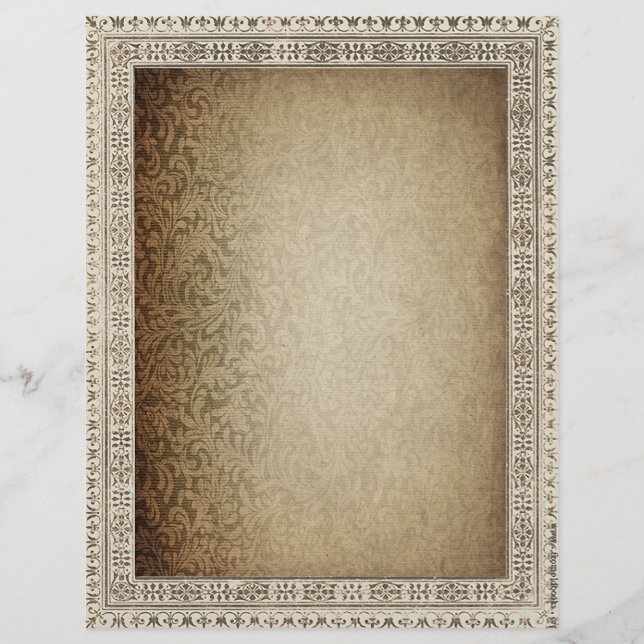 Vintag Paisley Paper Letterhead (Vorderseite)